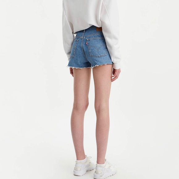 LEVI’S 501 High Rise Embroidered Denim Shorts New - Picture 8 of 9